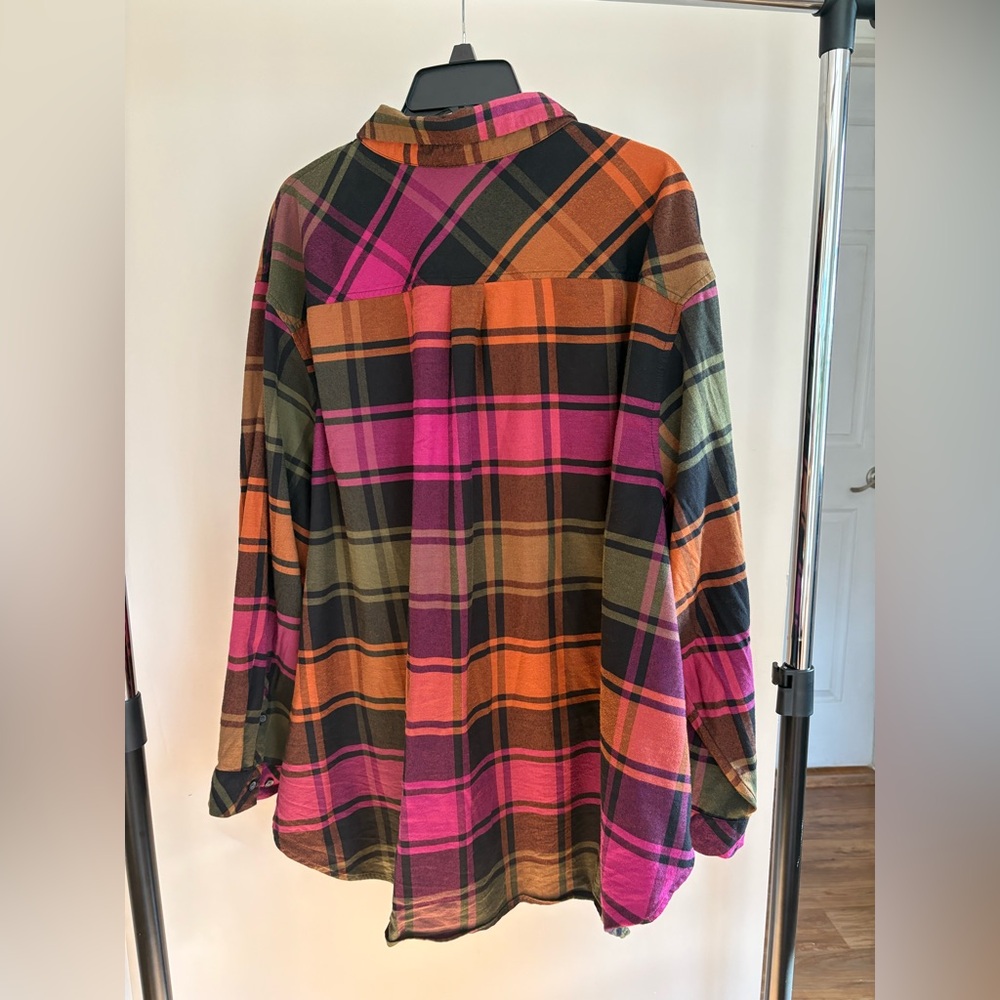 Ava & Viv Multicolor Plaid Button Down Shirt - Picture 4 of 6